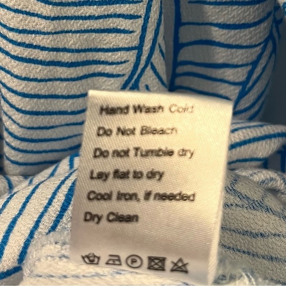 Charlie Holiday Blue White Coco Swim Oversize Beach Coverup Size Small US 4 EU34 - Picture 9 of 10